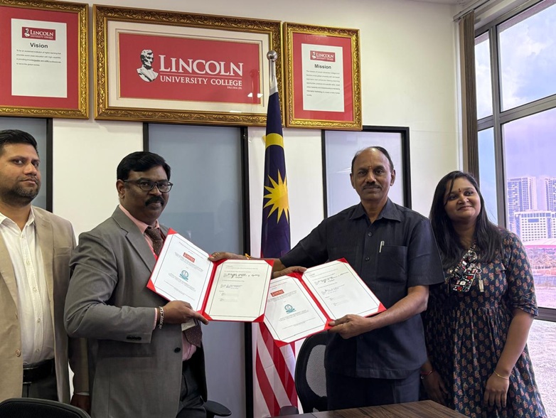 Exchange of signed collaboration documents with Lincoln University College